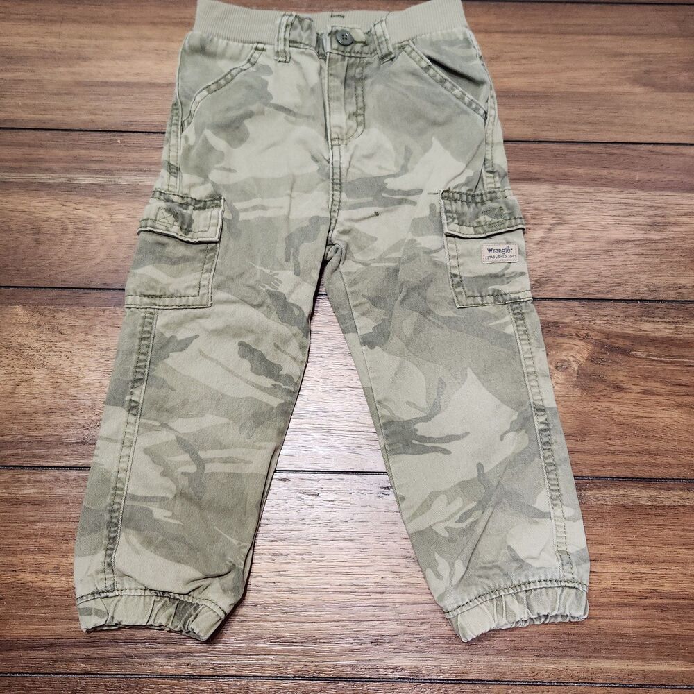 Wrangler Camo Cargo Pants Green 3T